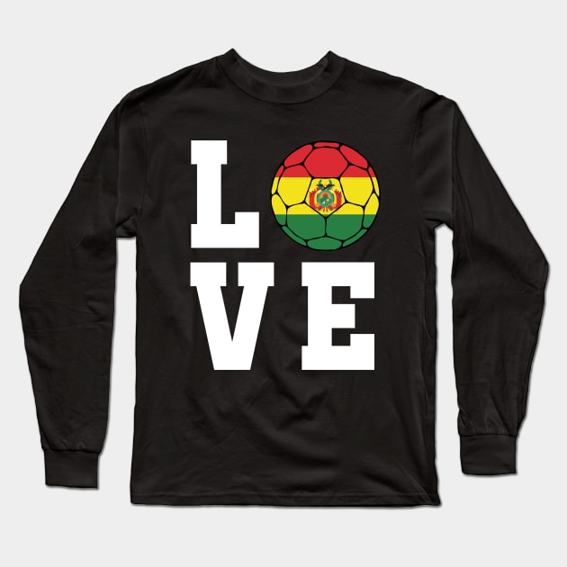 Bolivia Football Long Sleeve T-Shirt by footballomatic